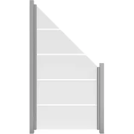 GROJA Glas Sichtschutz 90 x 180 cm Silber