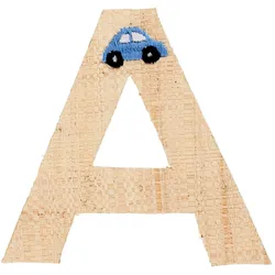 RICE Raffia Buchstaben Sticker, A, Auto