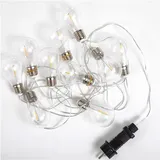Licht-Erlebnisse LED Außenlichterkette 5 m Transparent Warmweiß