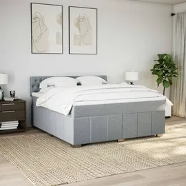 vidaXL Boxspringbett 180 x 200 cm Hellgrau