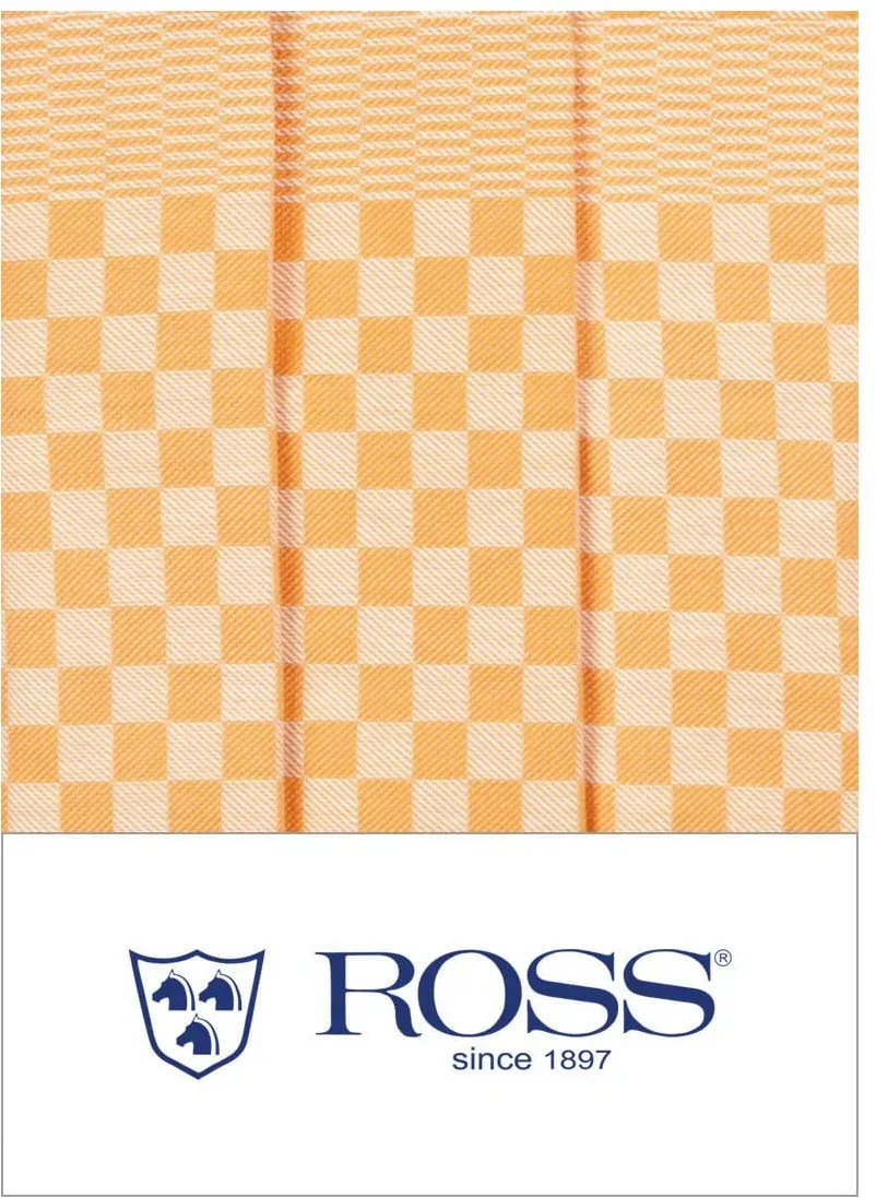 Ross 3er Pack Baumwoll-Geschirrtücher Gebild 45x65 cm | gelb - gelb