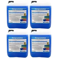 FABA Flüssigwaschmittel Konzentrat 4 x 5 L, blau, frisch angenehm, gratis Ausgießer