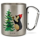 Mr. & Mrs. Panda Tasse Pinguin Weihnachtsbaum - Transparent - Geschenk, Weihnachten, Advent, Edelstahl, Robust & Isolierend