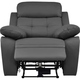 Home Affaire Relaxsessel HOME AFFAIRE "Lannilis mit Liegefunktion, Fernsehsessel", grau, B:97cm H:100cm T:92cm, Kunstleder 100% Polyurethan, Sessel, Relaxsessel, mit manueller und elektrischer Relaxfunktion, grau