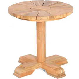 SonnenPartner Solis Gartentisch Ø 50 cm Old Teak