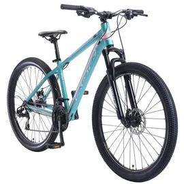 Bikestar Mountainbike BIKESTAR Fahrräder Gr. 41 cm, 27,5 Zoll (69,85 cm), blau (türkis) Hardtail für Damen und Herren, Kettenschaltung