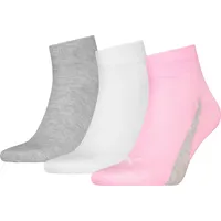 Puma 3P LIFESTYLE QUARTER Socks Rosa/Grau Gr. 39/42