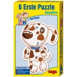 HABA 3902 6 Erste Puzzles Haustiere + Holzfigur