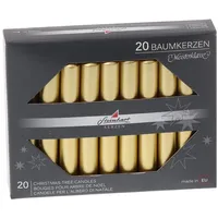 Stumpenkerzen Baumkerzen Edelglanz Gold 95 x Ø 13 mm,
