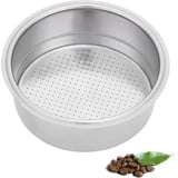 Edelstahl Kaffeefilter, 51 mm Doppelschicht-Druckfilterkorb Espresso Filterkorb für Siebträger Kaffeemaschine(Doppeltasse)