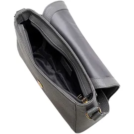 lazarotti Umhängetasche Bologna Leather Flat Crossbody Bag Grey