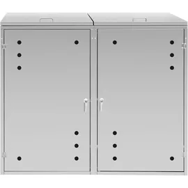 Uniprodo Mülltonnenbox - 2 x 240 l - Luftlöcher