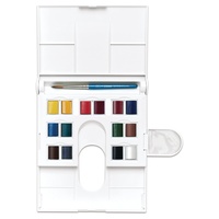 Winsor & Newton Aquarellfarbe, 14 Farben, Compact Set, halbe Näpfe