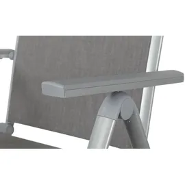 Möbel Kraft Solitaire Gartenklappsessel 58,5 x 67 x 109 cm grau/silber klappbar