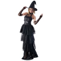 CHAKS 3tlg. Kostüm "Deluxe Cornelia Witch" in Schwarz - L