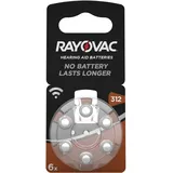 Hörgerätebatterie TYP 312, 6er Blister