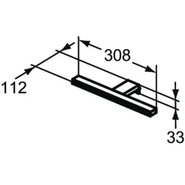 Ideal Standard Mirror & Light LED-Leuchte T320967 Pandora, 308 x 33 x 112 mm