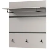 inn.furn Garderobenpaneel Grau, schwarz 85 cm, Garderobe, Garderobenpaneele, Garderobenpaneele