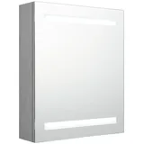 vidaXL LED-Bad-Spiegelschrank 50 cm grau