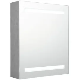 vidaXL LED-Bad-Spiegelschrank 50 cm grau