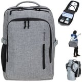 Elephant Gin Elephant Rucksack Handgepäck Reisetasche Fly Legends XL 45 L IATA Flugzeug Bus Reiserucksack Laptop Fach Anti-Theft Tasche 12900 (Hellgrau-Schwarz)