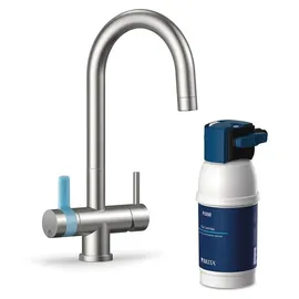 Brita 3-Wege-Küchenarmatur Edelstahl Silber