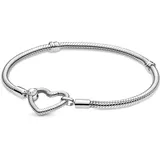 Pandora 599539C00 Damen-Armband Silber mit Herz-Verschluss, 21 cm