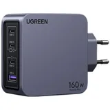 Ugreen Nexode Pro 160W USB-C Ladegerät 4-Ports Mini GaN Schnellladegerat schwarz/grau (25095)