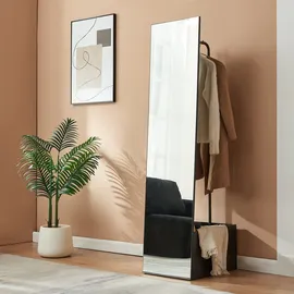 [en.casa] Garderobenspiegel Saden 165 x 40 x 51 cm Schwarz