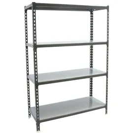 Simonrack Lagerregal Metall 1500x800x400 mm Anthrazit/Verzinkt 4 Fachböden 180 kg Biegepunkt