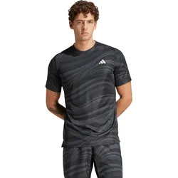adidas Tennis-Tshirt Club Tennis Climacool Graphic schwarz/carbongrau Herren