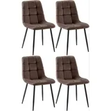 CLP 4er Set Esszimmerstühle Antibes braun