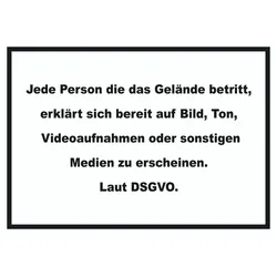 DSGVO Hinweis Schild Datenschutz A4 Rückseite selbstklebend