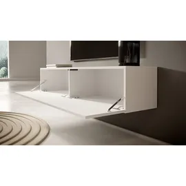 Selsey TV-Lowboard Veldio Weiß, mit gefräster Front, 140 cm breit - Weiß