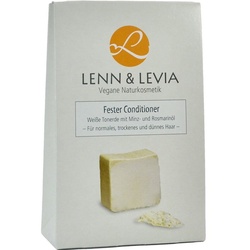Lenn & Levia Haarspülung Fester Conditioner Weiße Tonerde mit Minz- und Rosmarinöl, Weiß, 80 g