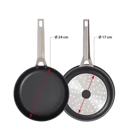Valira - Premium 24 cm Bratpfanne aus spanischem Aluminiumguss mit verstärkter Antihaftbeschichtung, induktionsgeeignet [Aire-Kollektion]