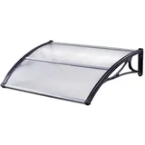 Trutzholm Vordach Pultvordach 75 x 120 cm schwarz