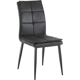 OTTO home Essgruppe OTTO HOME "Dino + Lima", grau (anthrazit, anthrazit, schwarz), B:140cm H:76cm T:80cm, Sitzmöbel-Sets, Essgruppe, Set, 5-tlg, Tisch in Eiche Optik und 4 Esszimmerstühlen