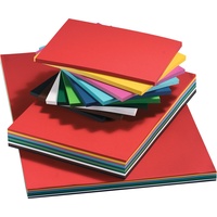 folia Tonpapier 66212509 Tonkarton, A2, 160 g/m2, in 10 Farben sortiert, 160g/m2, 125 Blatt
