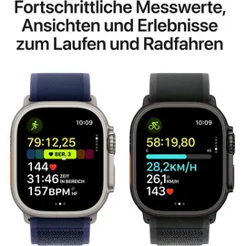 Apple Watch Ultra 2 GPS + Cellular 49 mm Titangehäuse natur, Alpine Loop Armband mandel S