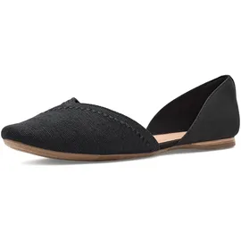 TOMS Damen Gemma D'orsay Ballerinas, Black Heritage Canvas-Leder-Stickerei, 41 EU