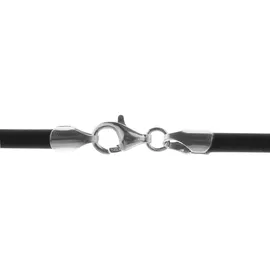 Ostsee-Schmuck Halsreif Kautschuk 3,0 mm schwarz