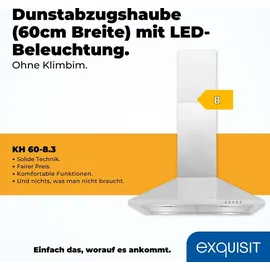 GGV Exquisit KH 60-8 Wandhaube 60 cm inox