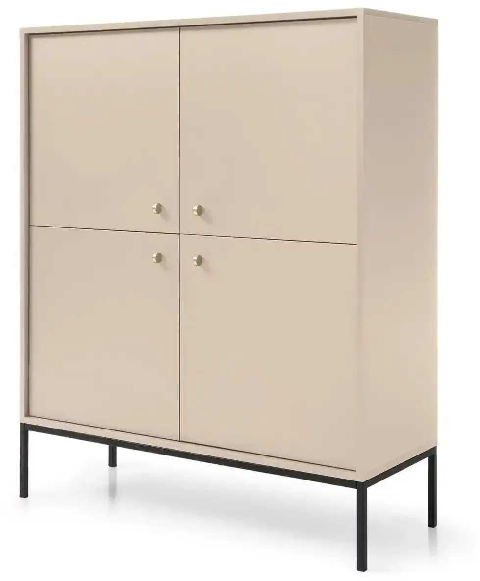 Selsey Highboard   , beige , Maße (cm): B: 103,5 H: 125,5