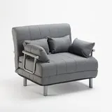 Deborah Twin 1,5-sitzer Stoff Schlafsessel Schlafsofa Klappbar - Grau