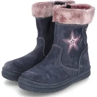 Lurchi Mädchen Stiefeletten/ Winterstiefel VESNA Blau Leder-Texil-Mix Größe: 28