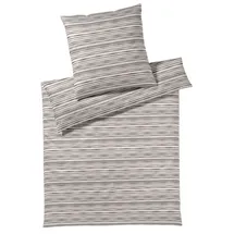 ELEGANTE Desire Gestreift Grau 135 x 200 cm + 80 x 80 cm