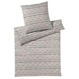 ELEGANTE Desire Gestreift Grau 135 x 200 cm + 80 x 80 cm