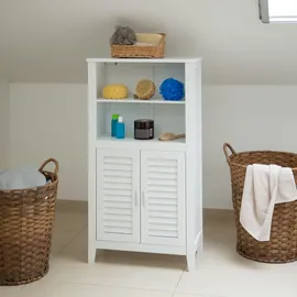 Relaxdays Badezimmerschrank 92 x 50 x 25,5 cm Weiß
