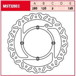 TRW Lucas Bremsscheibe MST320EC im Cross-Design